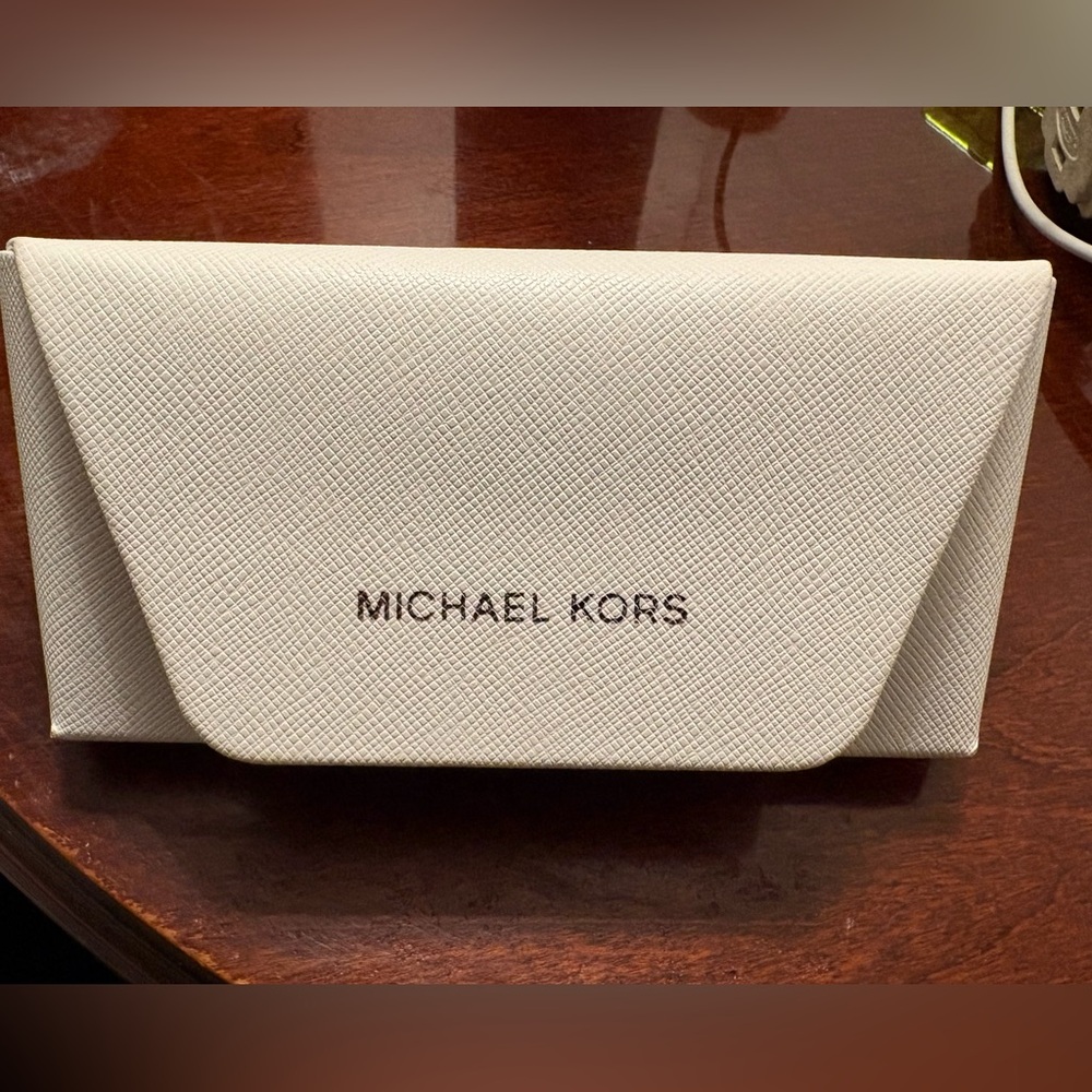 Michael Kors Ivory Eyewear Case for Storing Shades or Reading Glasses